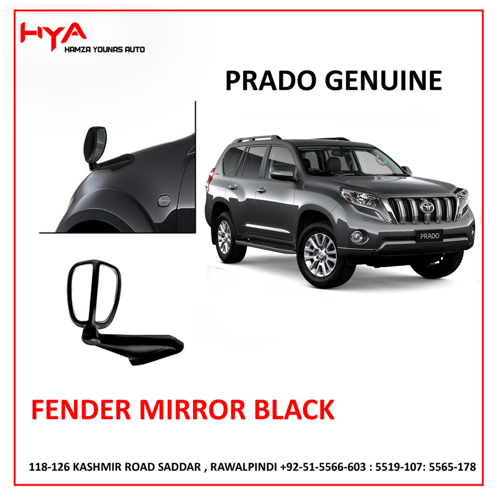 MIRROR ASSY, FRONT FENDER SIDE VIEW, LH | H Y A parts
